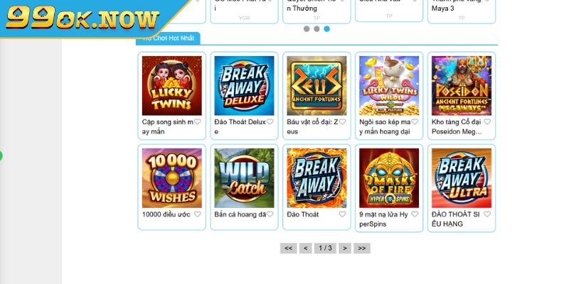 Top game nổ hũ MG hấp dẫn nhất tại 99OK  